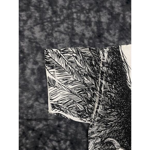 Vintage Bald Eagle Single Stitch All Over Print T-Shirt AOP XLarge Black White - Picture 11 of 11